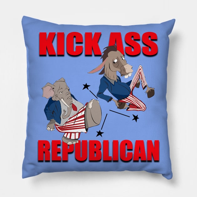 Kick Ass Republican Pillow by Diaspora Wear