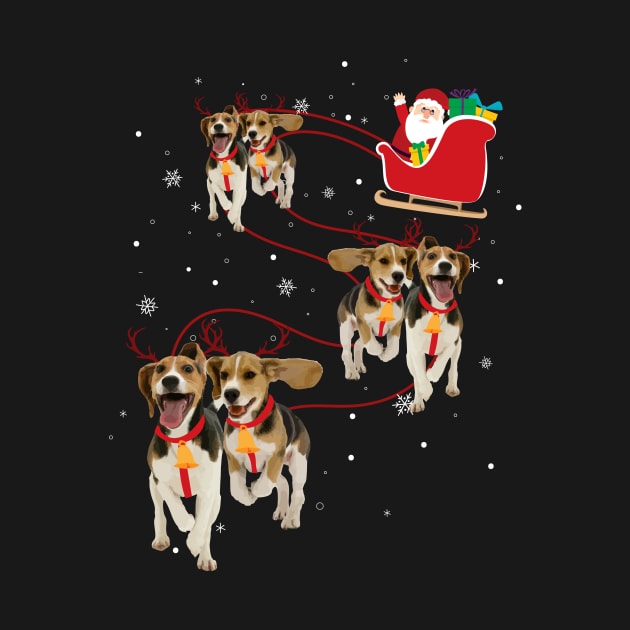 Beagle Christmas Funny Christmas Gift by CatRobot