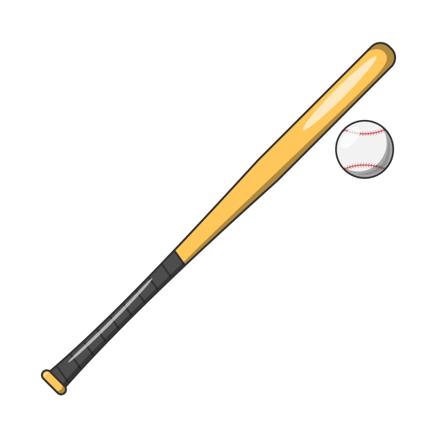 Baseball Bat and Ball by KH Studio