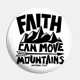 Bible art. Faith can move mountains. Pin