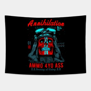 Tokebi Red Annihilation Skull Tapestry