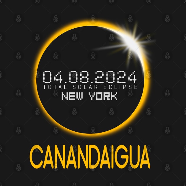 CANANDAIGUA New York Total Solar Eclipse April 8 2024 by TeeaxArt