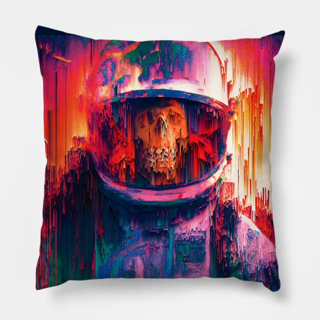 Astro - Glitch Art Pillow by fhespinosa