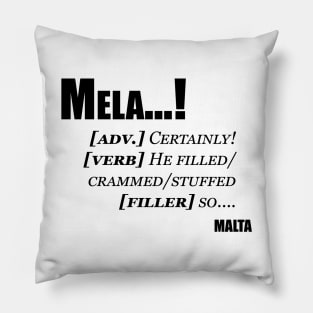 What does it mean? (black version) Pillow