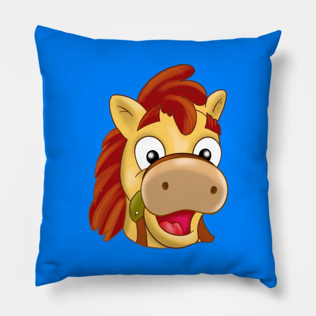 Cute Pony. Pretty Horses, Beautiful funny little Horse Birthday Gifts collection for little children Pillow by sofiartmedia