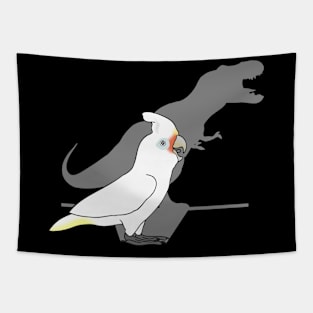 Goffin's Cockatoo T-rex shadow Tapestry