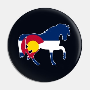 Colorado Flag Horse Pin