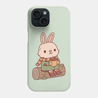 Cute Bunny Rabbit With Hot Coffee Phone Case