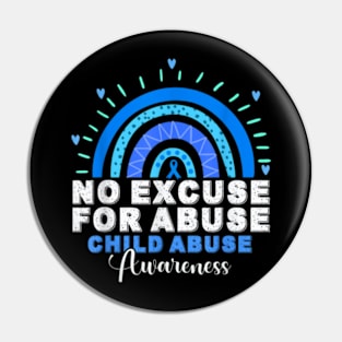 No Excuse For Abuse Child Abuse Prevention Awareness Month Pin