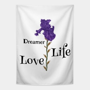 Iris, Dreamer, Life, Love Tapestry