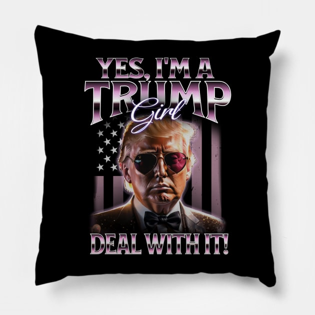 Trump Girl - Vintage Pillow by Distant War