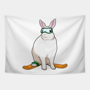 Bunny Skier Ski Tapestry