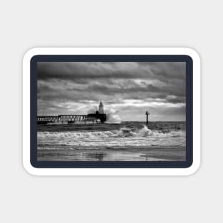 Storm at the mouth of the River Blyth - Monochrome Magnet