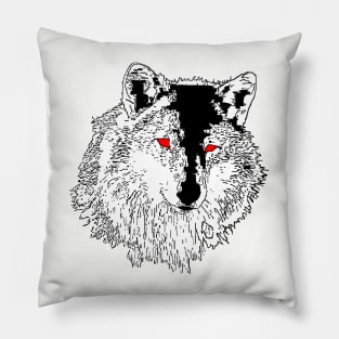 Wild Head Wolf Pillow
