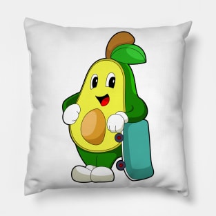 Avocado Skater Skateboard Pillow