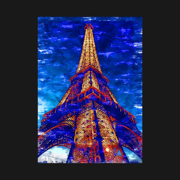 Eiffel Tower Light Glow By Sunset. For Eiffel Tower & Paris Lovers. by ColortrixArt