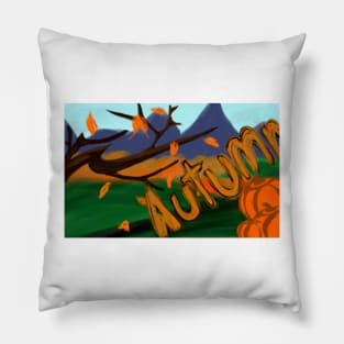 autumn painting Pillow