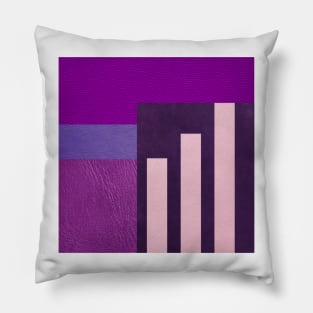 ART leather collage in purple Pillow