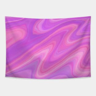 Wavy pink abstract art Tapestry