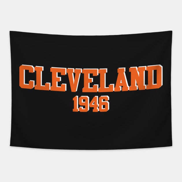 Cleveland 1946 (variant) Tapestry by GloopTrekker