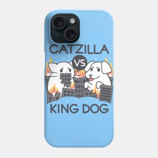 Catzilla vs King dog Phone Case