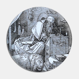 St. Jerome and Lion by Albrecht Durer Pin