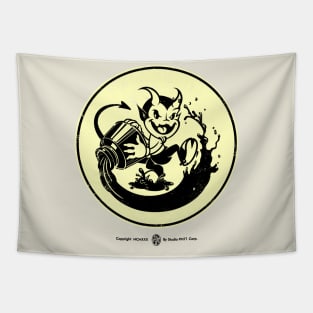 Retro Vintage Out of the Inkwell Devil Tapestry