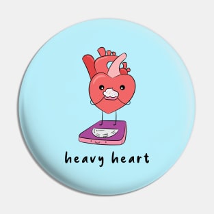 Funny Heavy Heart pun Pin