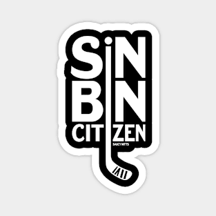 Sin Bin Citizen Hockey White Magnet