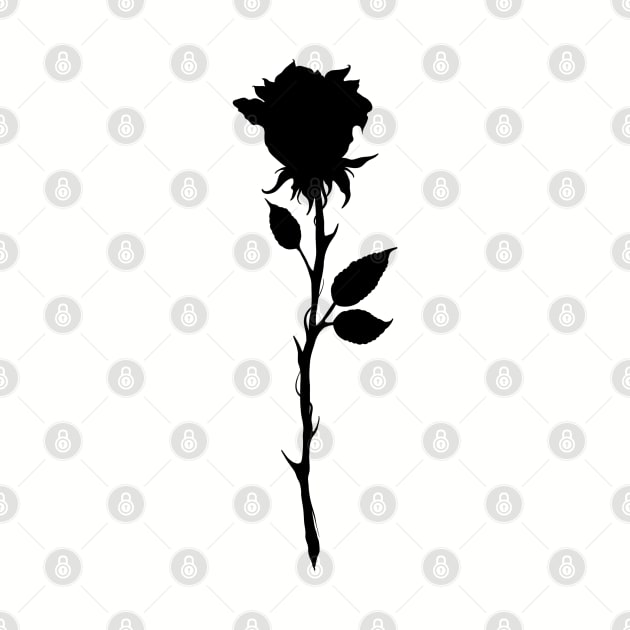 Simple Rose Silhouette by accrescent