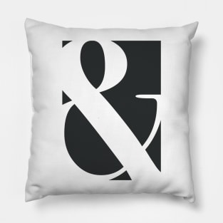 Ampersand (White on Black) Pillow