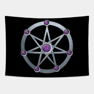 Elven star Silver embossed with Amethyst Tapestry