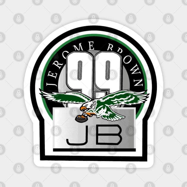 Jerome Brown Philadelphia Eagles Memorial Logo Magnet by capognad