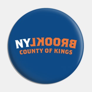 Brooklyn County of Kings (white, orange) Pin