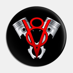 V8 Engine American Muscle car Pin