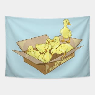 Box of fluffy ducks Tapestry