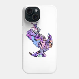 Purple Tree Frog Climbing Colorful Blue Pink Phone Case