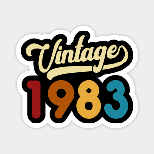 1983 Vintage Gift 37th Birthday Retro Style Magnet