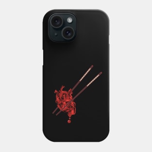 heart with chopsticks Phone Case