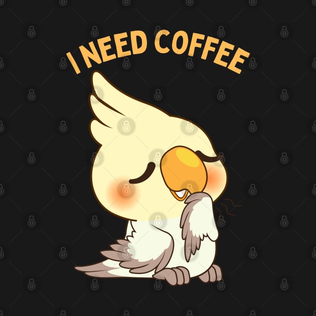 Sleepy bird I need coffee lover coffee addict This Girl Runs On Caffeine And Sarcasm Funny by BoogieCreates