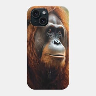 Oil Paint Hyperrealism: Amazing Zoo Orangutan Phone Case