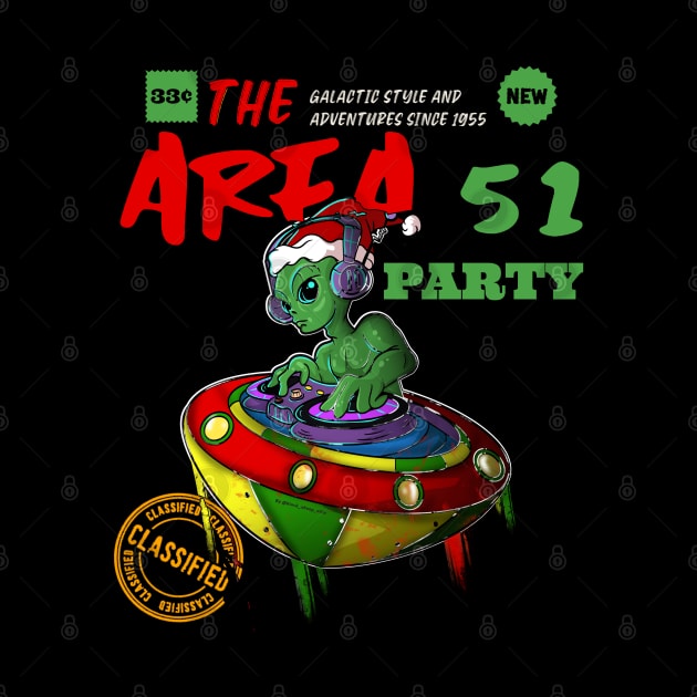 Christmas DJ Alien by Trendy Black Sheep