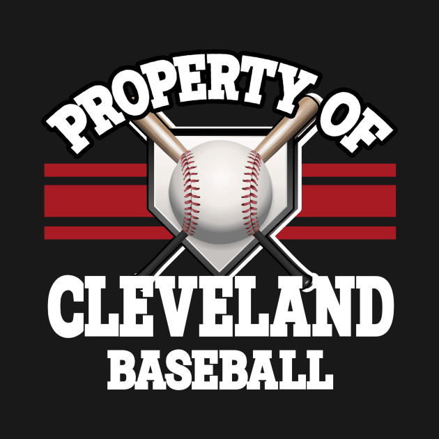 Proud Name Cleveland Graphic Property Vintage Baseball by WholesomeFood