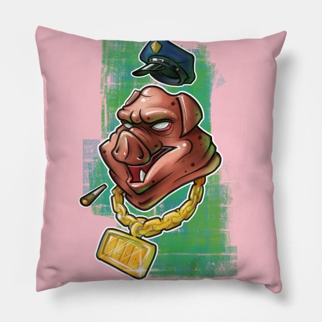 Dirty pig Pillow by blakvetal