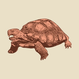 Desert Tortoise Linocut Style T-Shirt