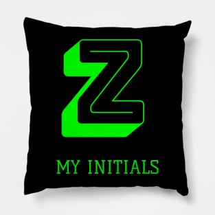 Letter Z Initials Unique Name T-Shirt Pillow