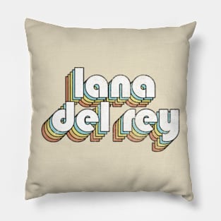 Lana Del Rey - Retro Rainbow Letters Pillow