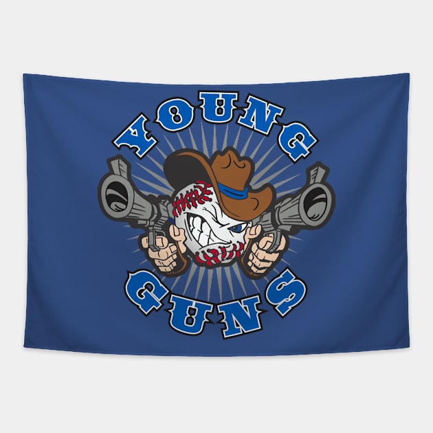 Young Guns Baseball Tapestry by DavesTees