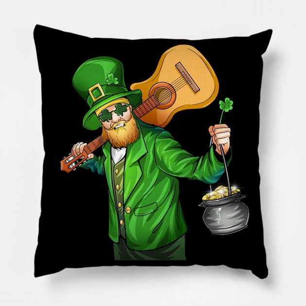 Acoustic guitar man st patrick's day Pillow by dyazagita