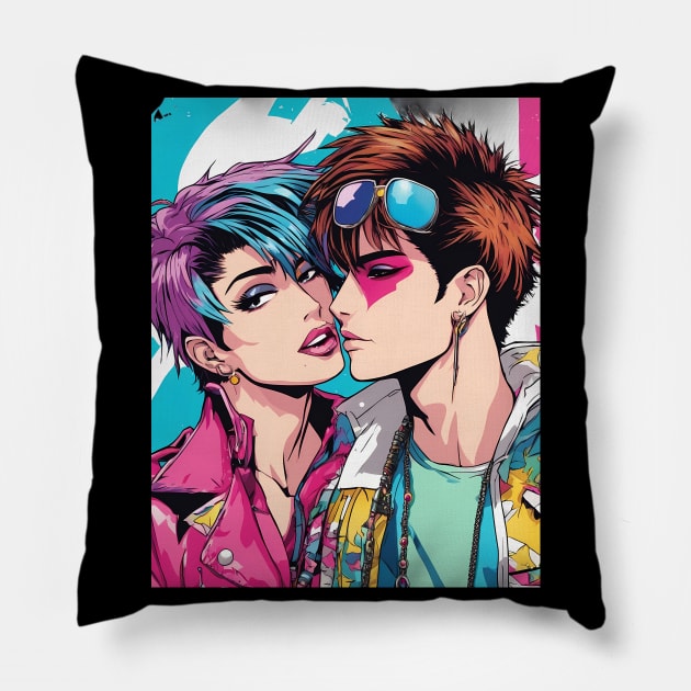 Romantic Couple Pillow by animegirlnft